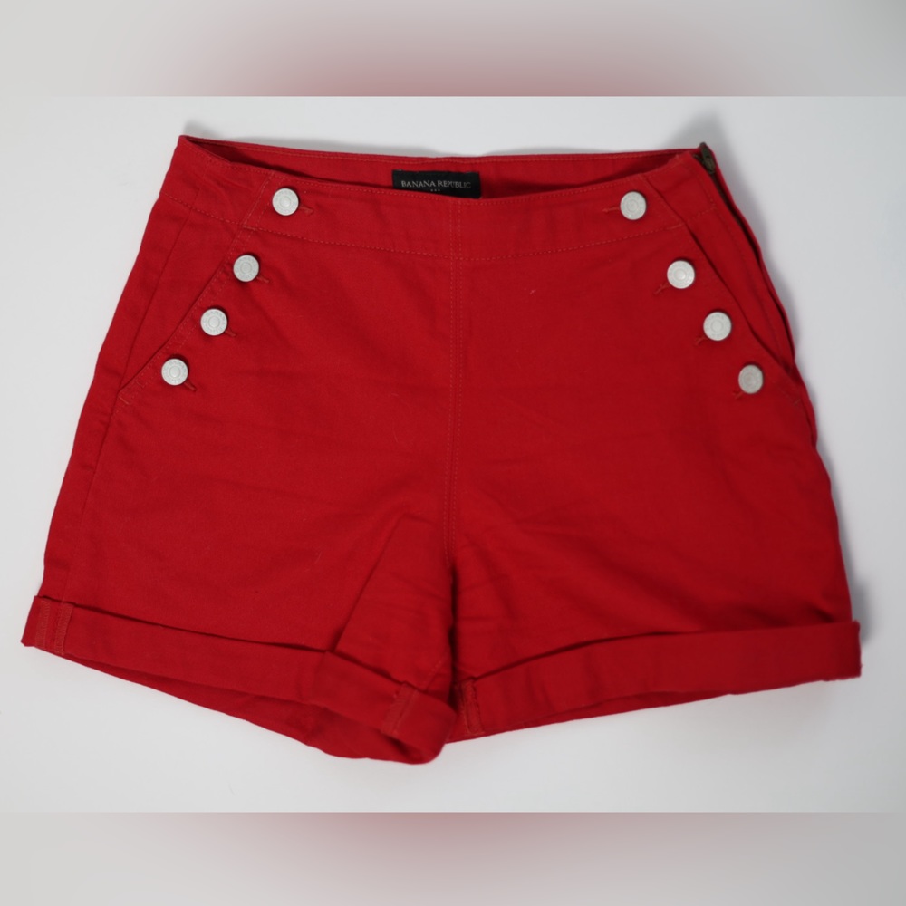 Banana republic high waisted shorts- size 2 - red - wore once
